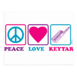 Peace Love Keytar Postcard