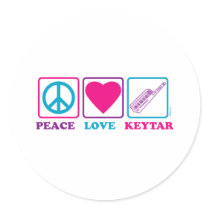 Peace Love Keytar stickers