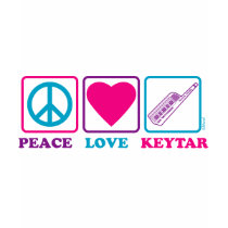 Peace Love Keytar t-shirts