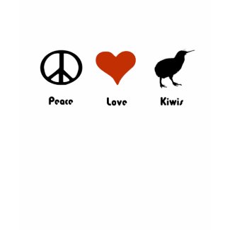 Peace Love Kiwis Womens NZ T-Shirt shirt