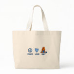 peace love knit bags
