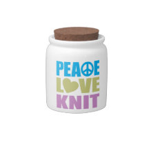 Peace Love Knit Candy Dishes