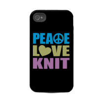 Peace Love Knit Iphone 4 Tough Case