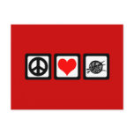 Peace love knit postcards