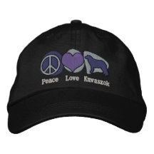 Peace Love Kuvaszok Embroidered Hat