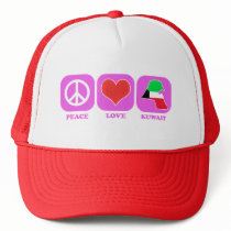 Peace Love Kuwait Hat