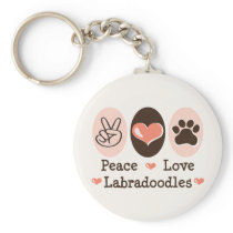 Peace Love Labradoodles Key Chain 