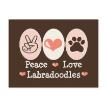 Peace Love Labradoodles Postcard