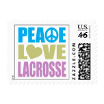 Peace Love Lacrosse Postage Stamp