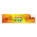 Peace Love Ladybugs Bumper Sticker