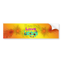 Peace Love Ladybugs Bumper Stickers