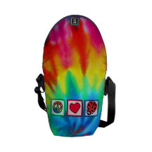 Peace, Love, Ladybugs Courier Bag