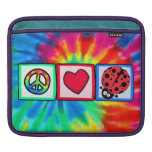 Peace, Love, Ladybugs iPad Sleeves