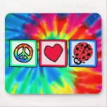 Peace, Love, Ladybugs Mouse Pads