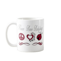 Peace Love Ladybugs mugs
