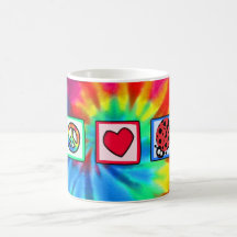 Peace, Love, Ladybugs Mugs
