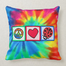 Peace, Love, Ladybugs Pillows
