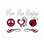 Peace Love Ladybugs Post Cards