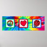 Peace, Love, Ladybugs Poster