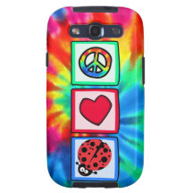 Peace, Love, Ladybugs Samsung Galaxy S3 Case