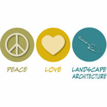 Peace Love Landscape Architecture photo sculptures