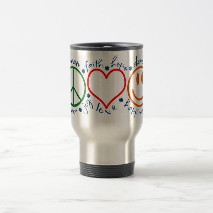 Peace Love Laugh Coffee Mug
