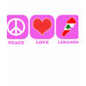 Peace Love Lebanon t-shirts by coolcountry Peace Love Lebanon t-shirts