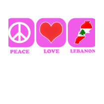 Peace Love Lebanon t-shirts
