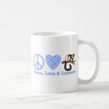 Peace, Love & Lemurs Coffee Mug