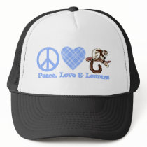 Peace, Love & Lemurs Hats
