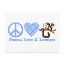 Peace, Love & Lemurs Post Cards