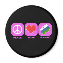 Peace Love Lesotho magnets