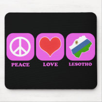 Peace Love Lesotho Mouse Pads