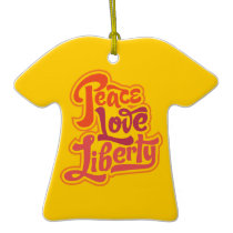 Peace Love Liberty Ornament ornaments