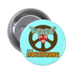 Peace Love Librarians Pinback Buttons