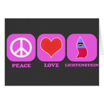 Peace Love Lichtenstein cards