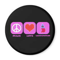 Peace Love Lichtenstein magnets