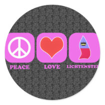 Peace Love Lichtenstein stickers