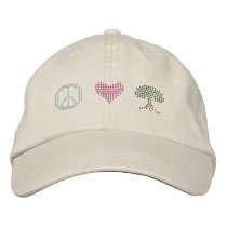 Peace Love Life Embroidered Hat embroidered hats by pooja1008 Peace Love Life Embroidered Hat embroidered hats