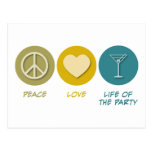Peace Love Life of the Party Post Cards