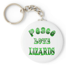 PEACE LOVE LIZARDS KEY CHAINS