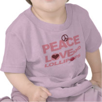 Peace love lollipops baby girl t-shirt