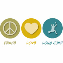 Peace Love Long Jump Acrylic Cut Out