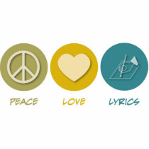 Peace Love Lyrics photo sculptures