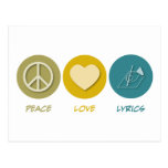 Peace Love Lyrics Postcards