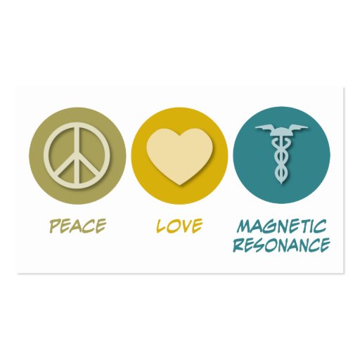 Peace Love Magnetic Resonance Business Card Templates (back side)