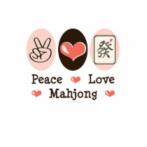 Peace Love Mahjong Long Sleeve T-shirt