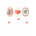 Peace Love Mahjong Long Sleeve Tee t-shirts by HobbyTeesGifts Peace Love Mahjong Long Sleeve Tee t-shirts