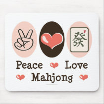 Peace Love Mahjong Mousepad