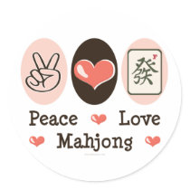 Peace Love Mahjong Sticker
